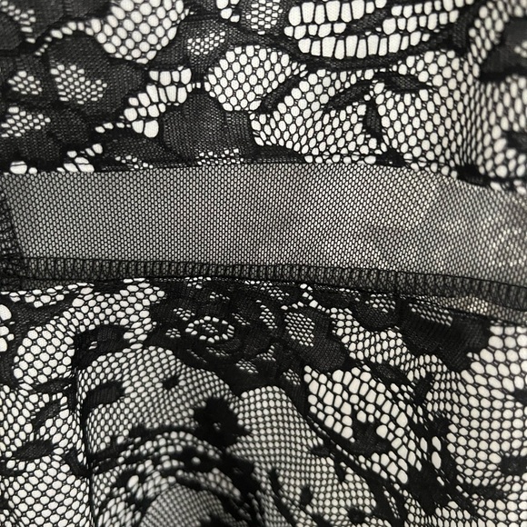 Studio Y Black and Gray Print Lace Trim Long Line Cami Size Medium Y2K - Picture 2 of 7